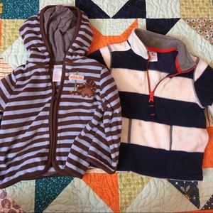 Bundle of 2 boys fleece sweatshirts